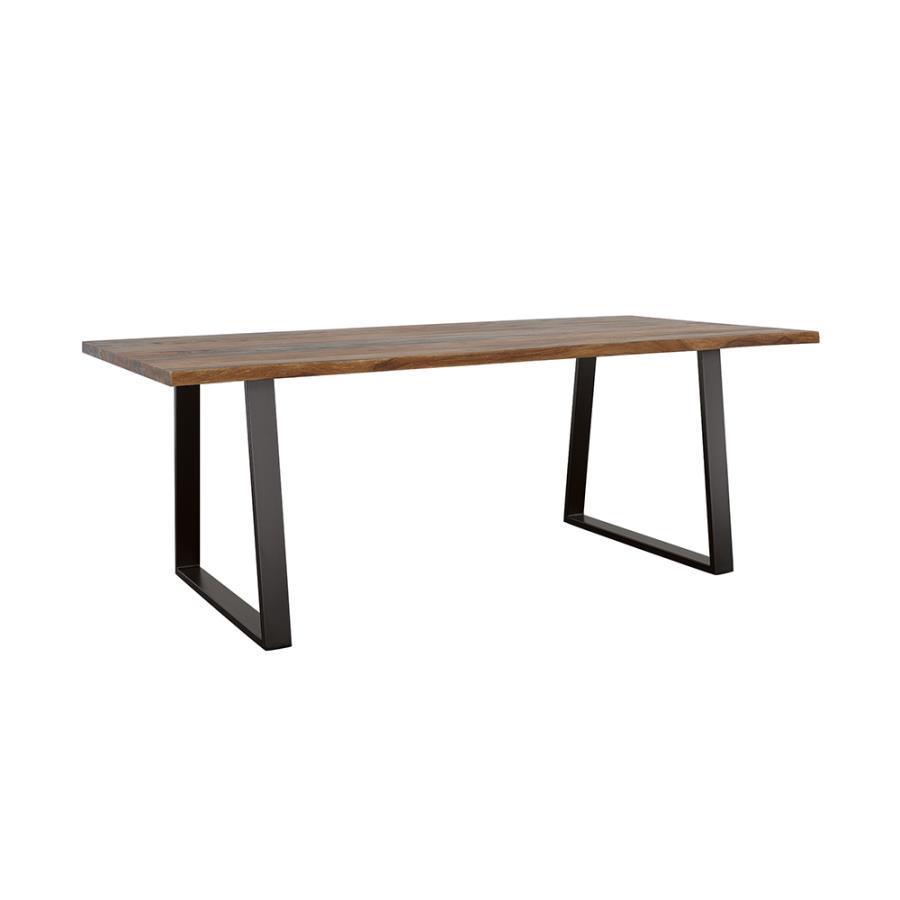 CoasterElevations - Ditman - Live Edge Dining Table - Gray Sheesham And Black - 5th Avenue Furniture