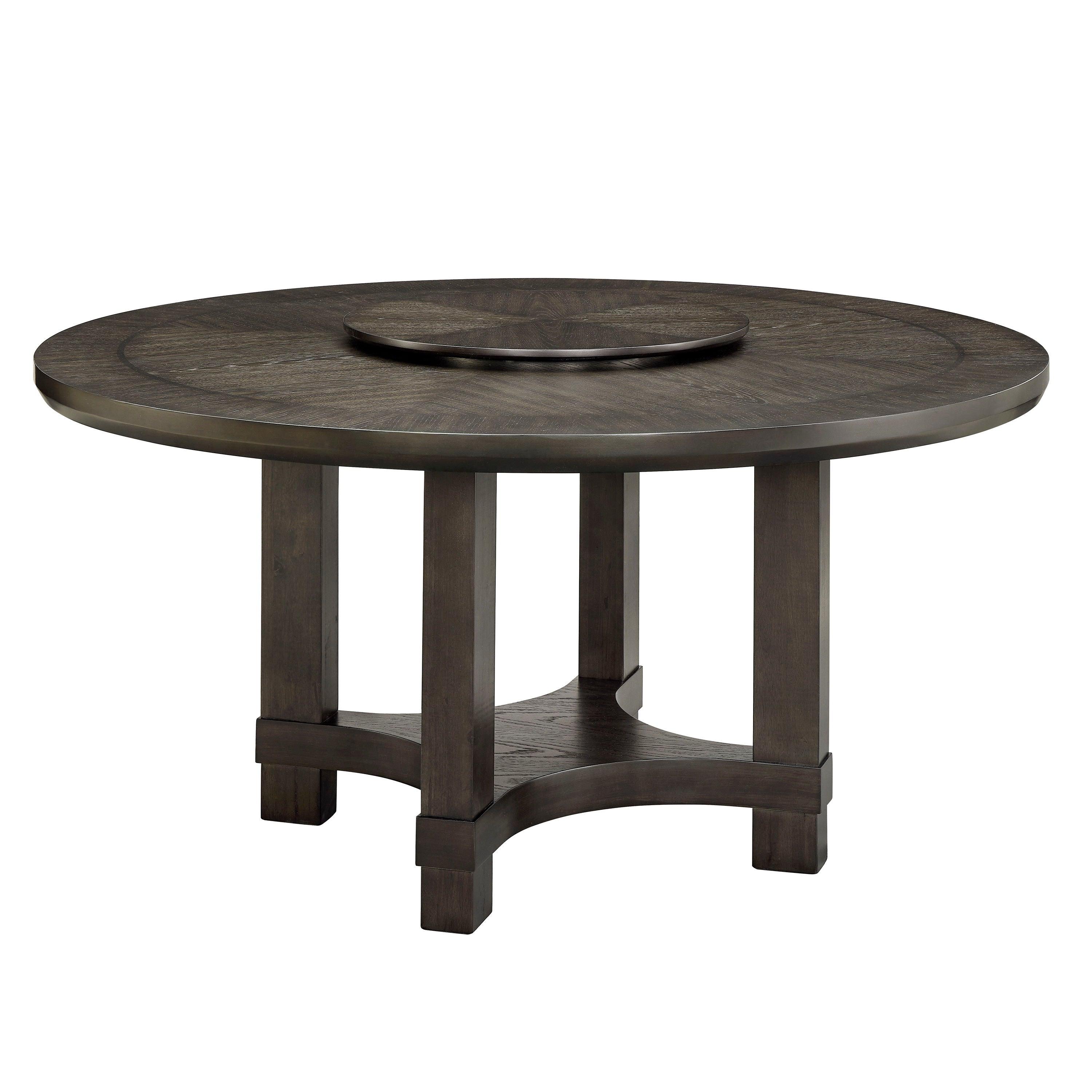 Crown Mark - Jeffries - Round Table With Lazy Susan - Espresso - 5th Avenue Furniture