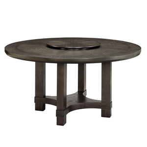 Crown Mark - Jeffries - Round Table With Lazy Susan - Espresso - 5th Avenue Furniture