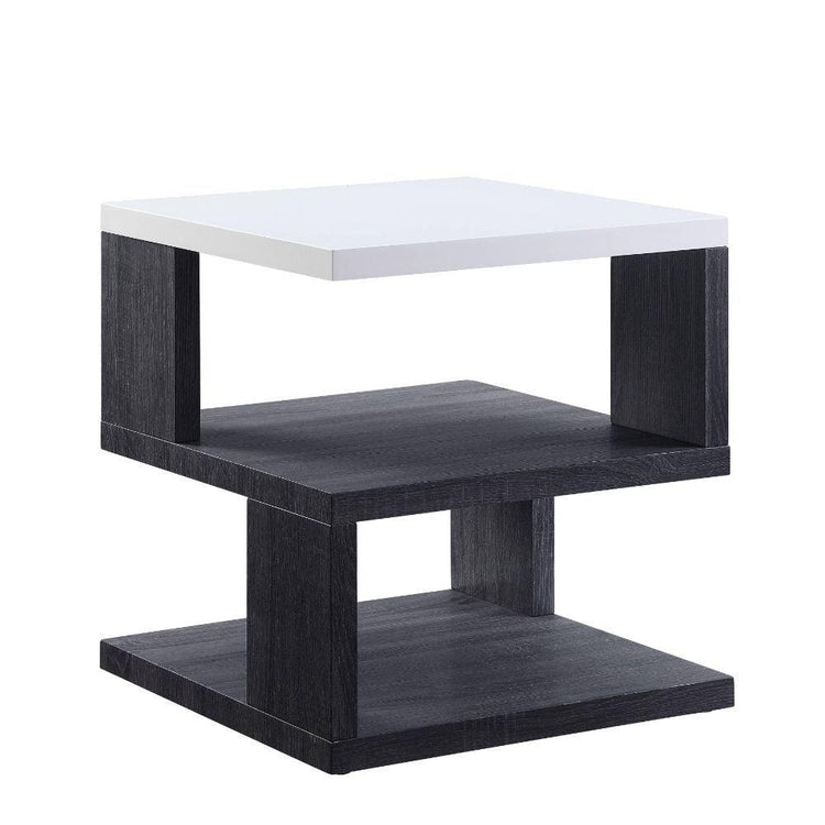 ACME - Pancho - End Table - Gray & White High Gloss - 5th Avenue Furniture