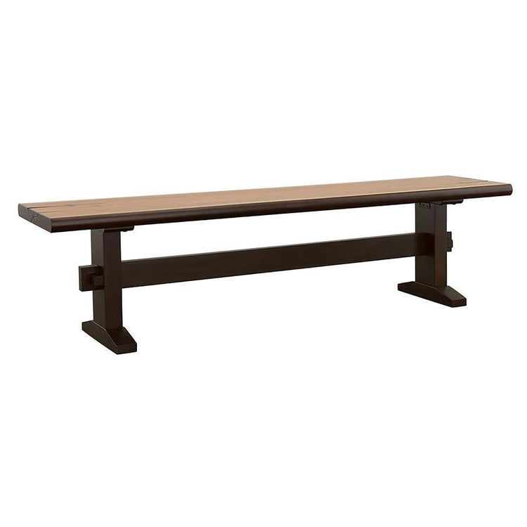 CoasterEssence - Bexley - Trestle Bench - Natural Honey And Espresso - 5th Avenue Furniture