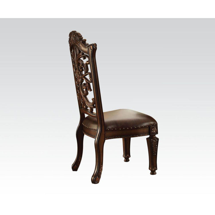 ACME - Vendome - Side Chair (Set of 2) - PU & Cherry - Wood - 48" - 5th Avenue Furniture