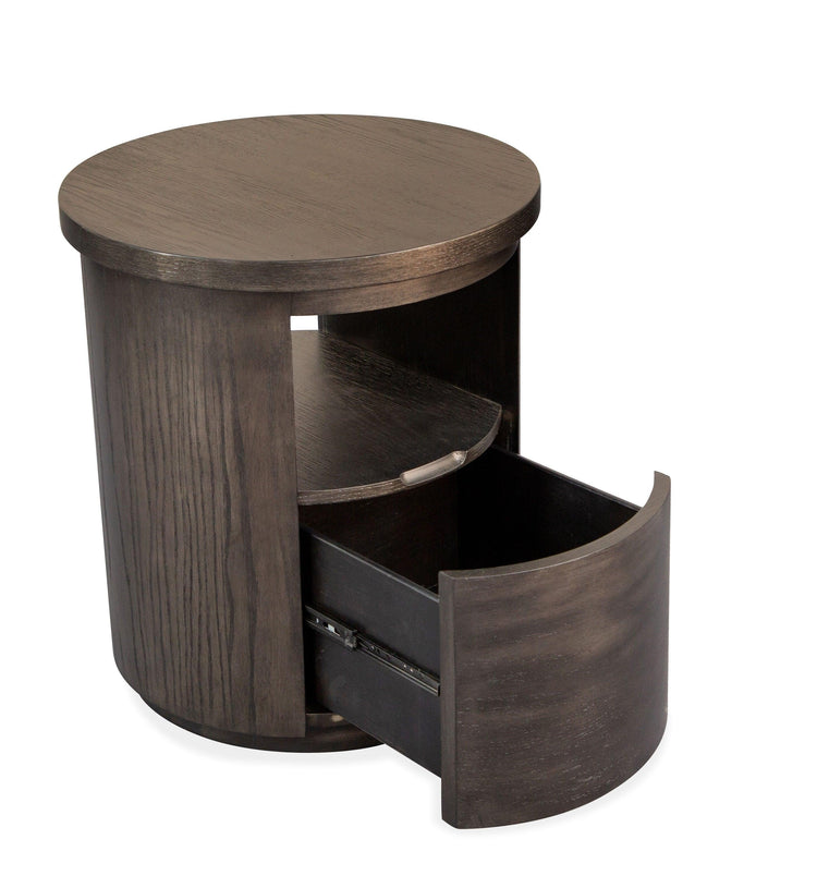 Magnussen Furniture - Bosley - Round End Table - Coffee Bean - 5th Avenue Furniture