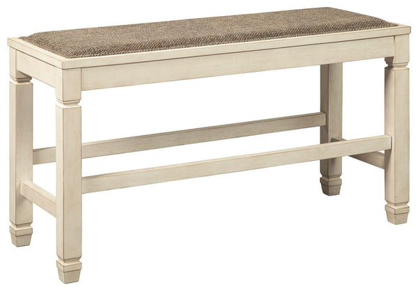 Signature Design by Ashley® - Bolanburg - Beige - Dbl Counter Uph Bench - 5th Avenue Furniture