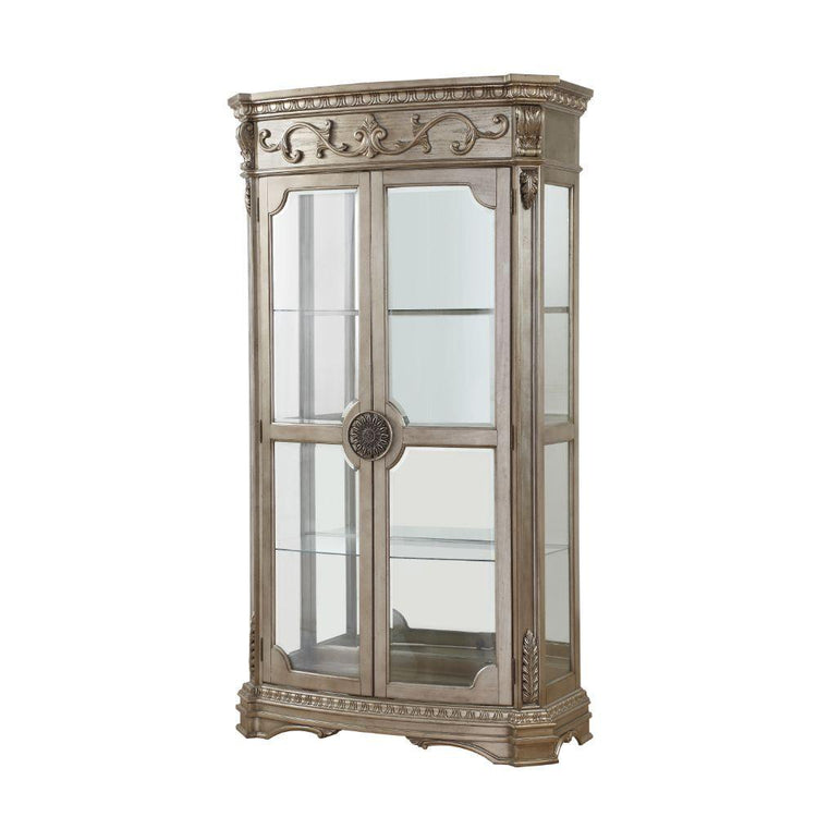 ACME - Northville - Curio - Antique Silver - 5th Avenue Furniture