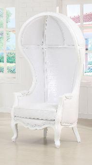 ACME - Jana - Accent Chair - White PU - 5th Avenue Furniture