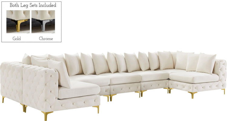 Meridian Furniture - Tremblay - Modular Sectional 7 Piece - Cream - 5th Avenue Furniture