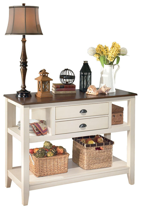 Ashley Furniture - Whitesburg - Brown / Cottage White - Dining Room Server - 5th Avenue Furniture