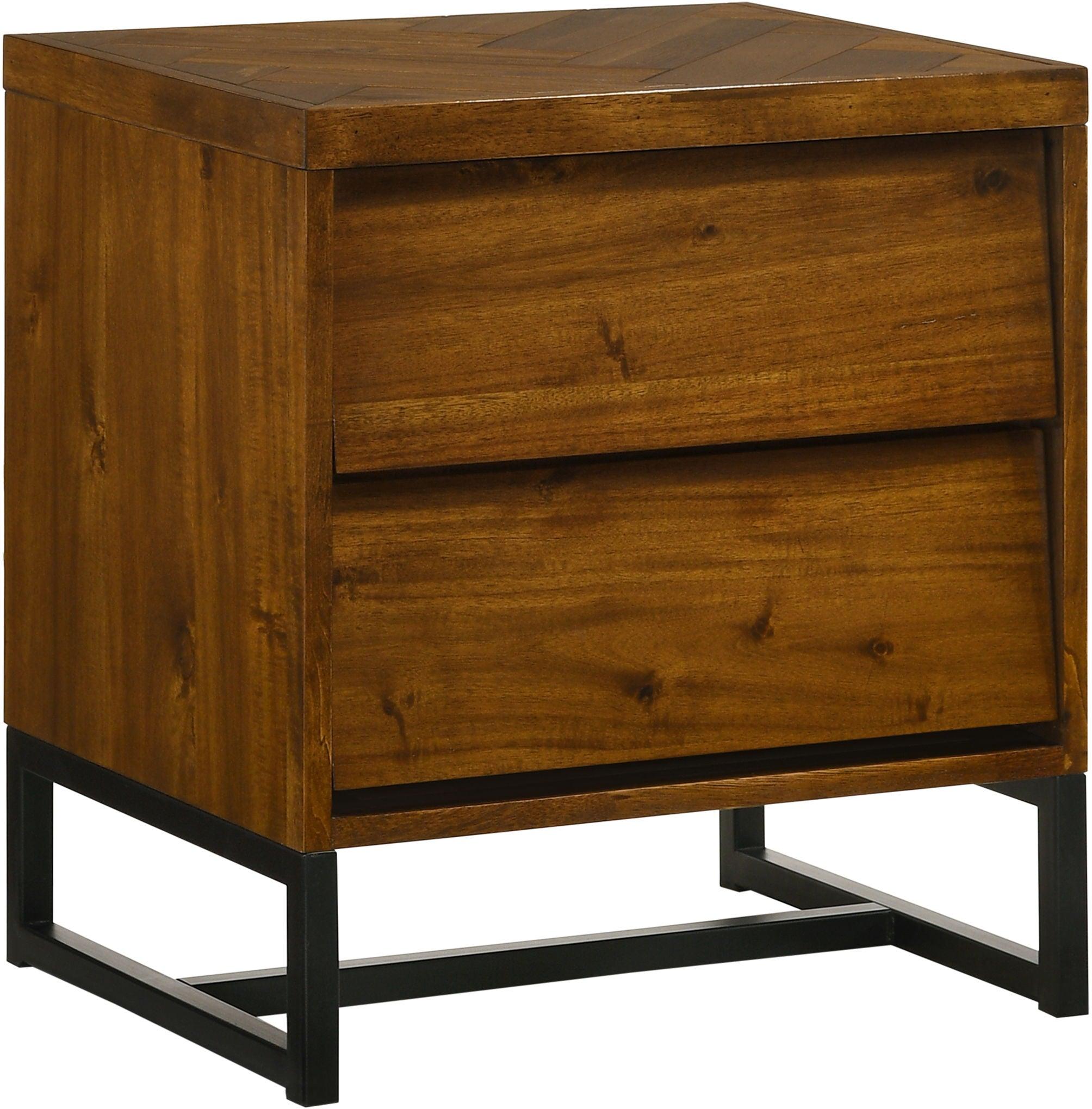 Meridian Furniture - Reed - Night Stand - Antique Coffee - 5th Avenue Furniture