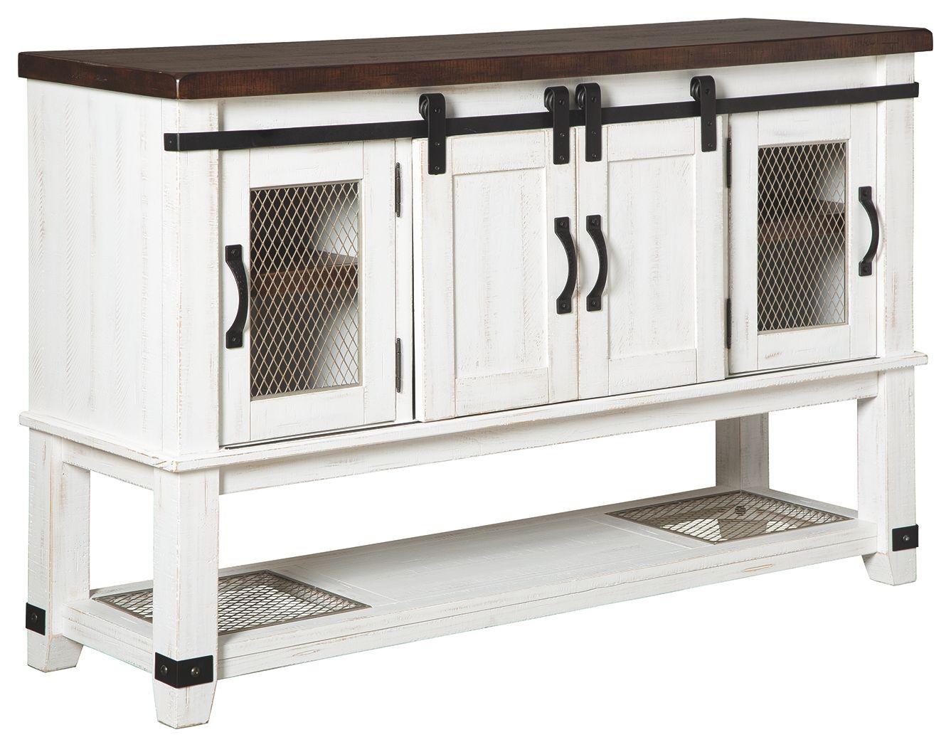 Signature Design by Ashley® - Valebeck - White / Brown - Dining Room Server - 5th Avenue Furniture