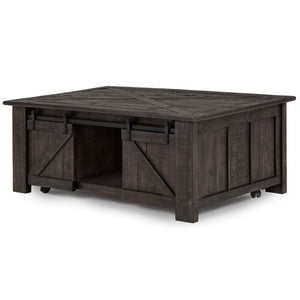 Magnussen Furniture - Garrett - Rectangular Lift-top Cocktail Table With Casters - Weathered Charcoal - 5th Avenue Furniture