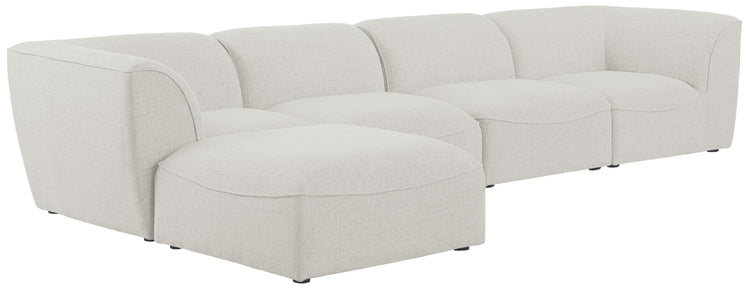 Meridian Furniture - Miramar - Modular Sectional 5 Piece - Cream - Fabric - 5th Avenue Furniture