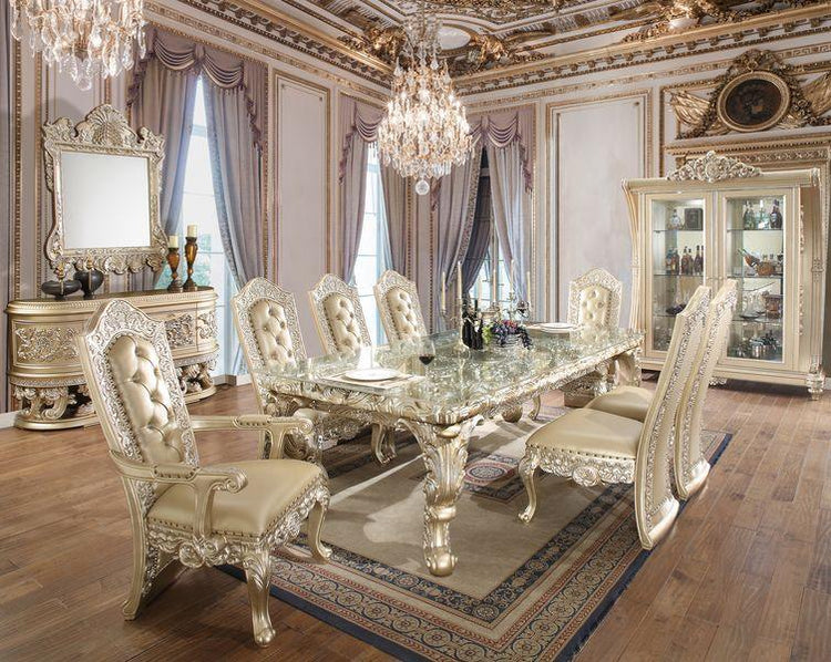 ACME - Vatican - Curio - Champagne Silver Finish - 5th Avenue Furniture