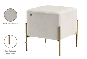 Meridian Furniture - Isla - Stool Ottoman - 5th Avenue Furniture