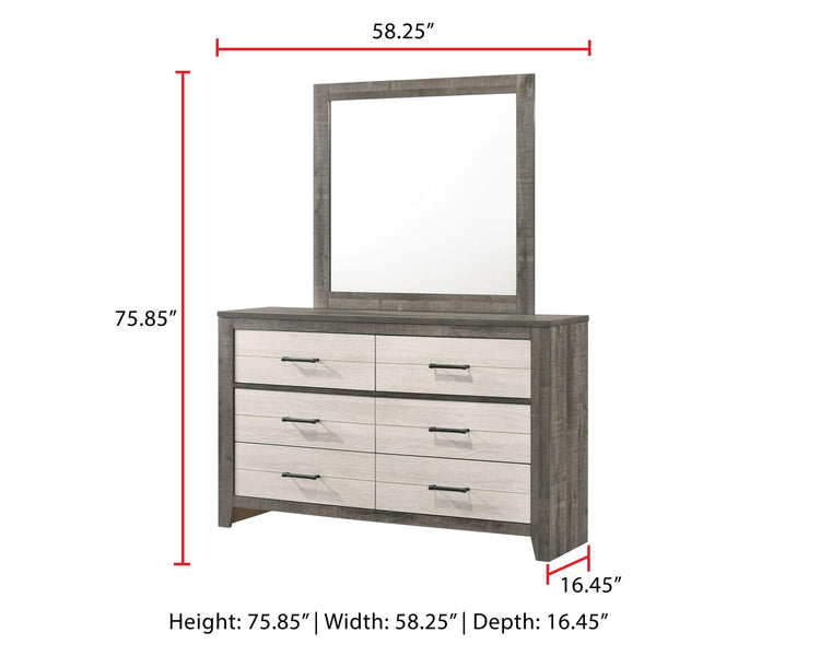 Crown Mark - Rhett - Dresser, Mirror - 5th Avenue Furniture