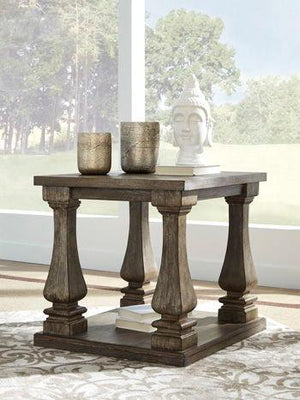 Ashley Furniture - Johnelle - Gray - Rectangular End Table - 5th Avenue Furniture