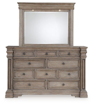 Signature Design by Ashley® - Blairhurst - Light Grayish Brown - Dresser And Mirror - 5th Avenue Furniture