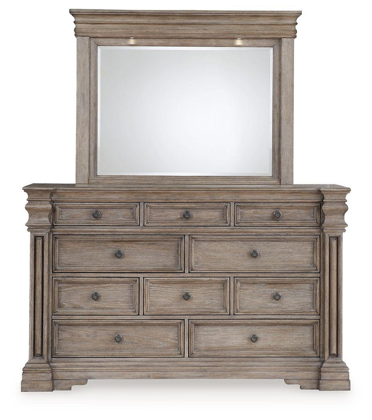 Signature Design by Ashley® - Blairhurst - Light Grayish Brown - Dresser And Mirror - 5th Avenue Furniture