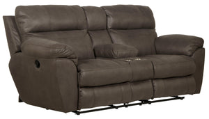 Catnapper - Atlas - Recliner Console Loveseat With Storage - Charcoal - 5th Avenue Furniture