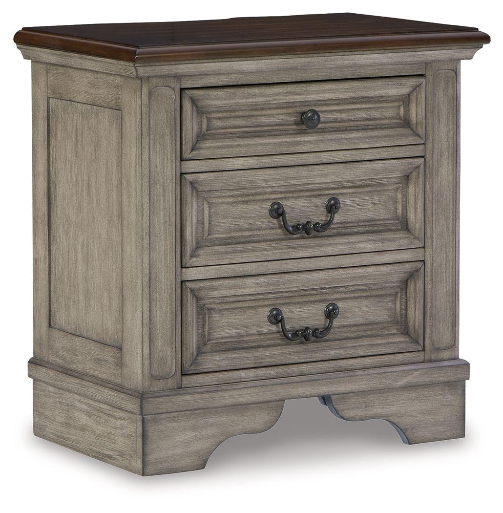 Signature Design by Ashley® - Lodenbay - Antique Gray - Three Drawer Night Stand - 5th Avenue Furniture