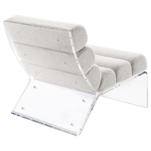 Coaster Fine Furniture - Serreta - Boucle Upholstered Armless Accent Chair With Clear Acrylic Frame - 5th Avenue Furniture