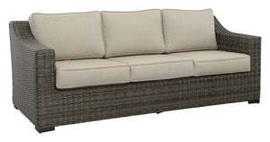 Steve Silver Furniture - Jones - Outdoor Resin Wicker Sofa - Brown - 5th Avenue Furniture