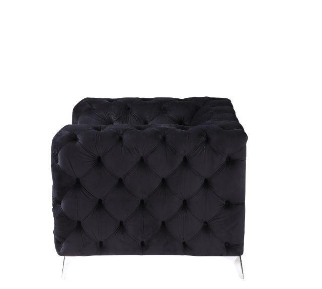 ACME - Phifina - Chair - Black Velvet - 5th Avenue Furniture