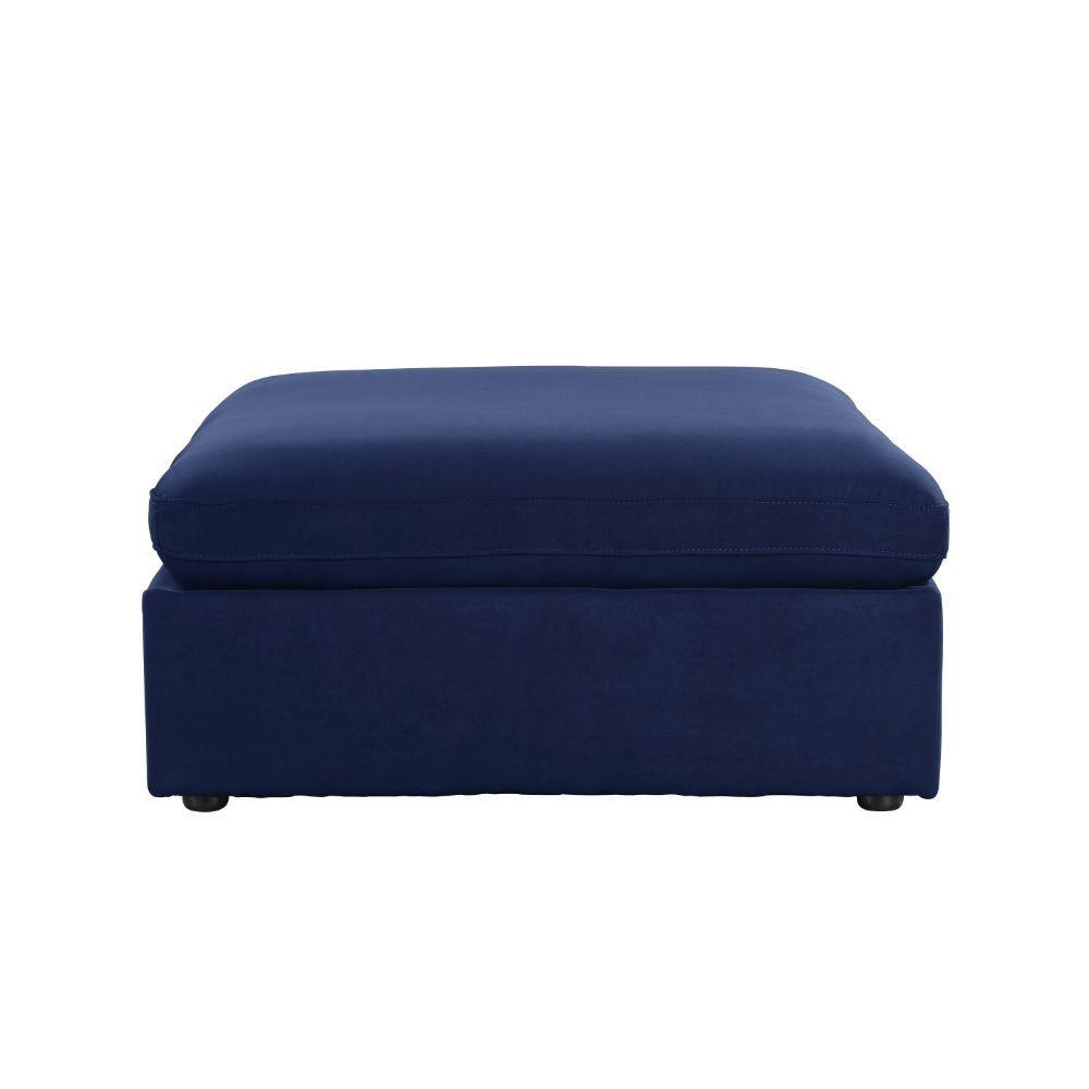 ACME - Crosby - Ottoman - Blue Fabric - 5th Avenue Furniture