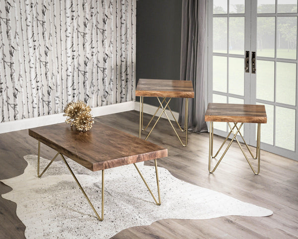 Steve Silver Furniture - Walter - 3 Piece Table Set - Brown - 5th Avenue Furniture