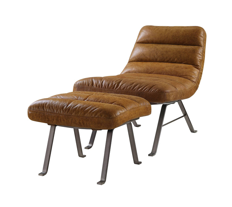 ACME - Bison - Ottoman - Toffee Top Grain Leather - 5th Avenue Furniture