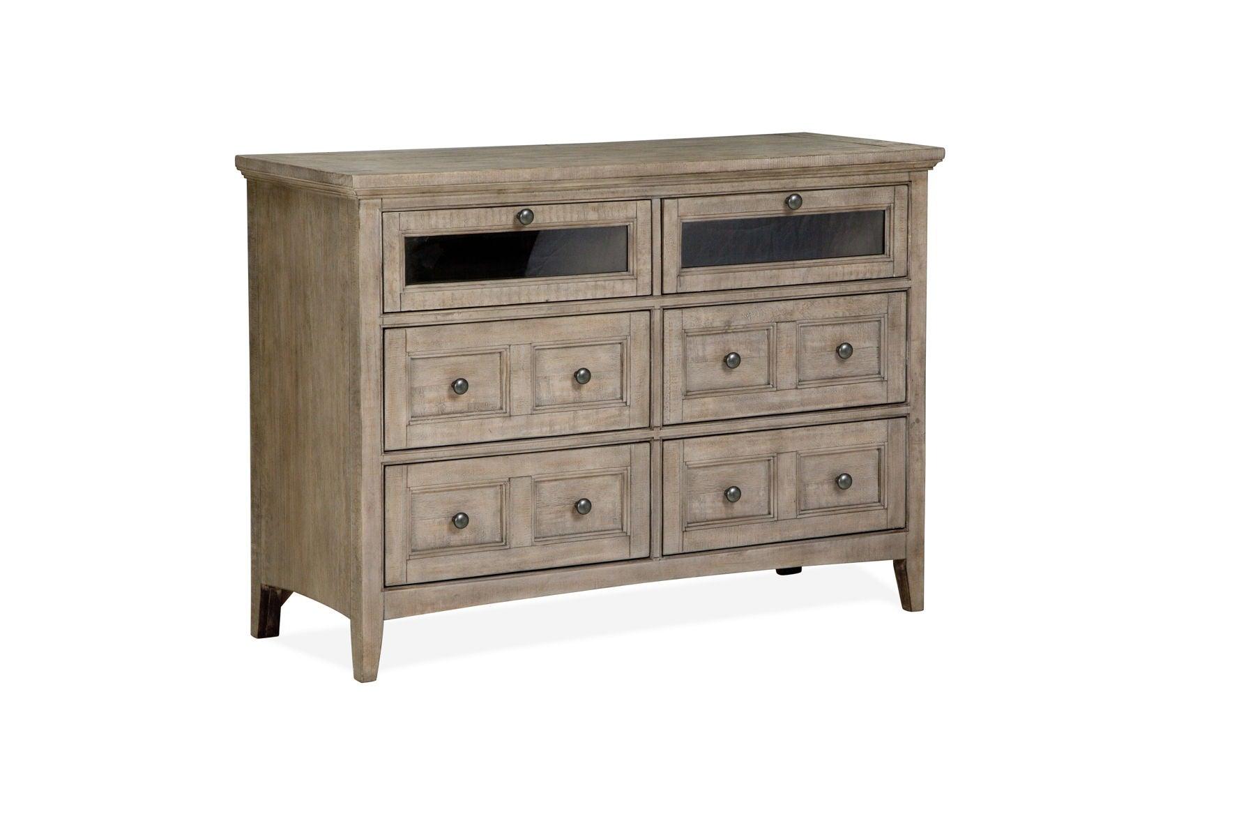Magnussen Furniture - Paxton Place - Wood Media Chest - Dove Tail Grey - 5th Avenue Furniture