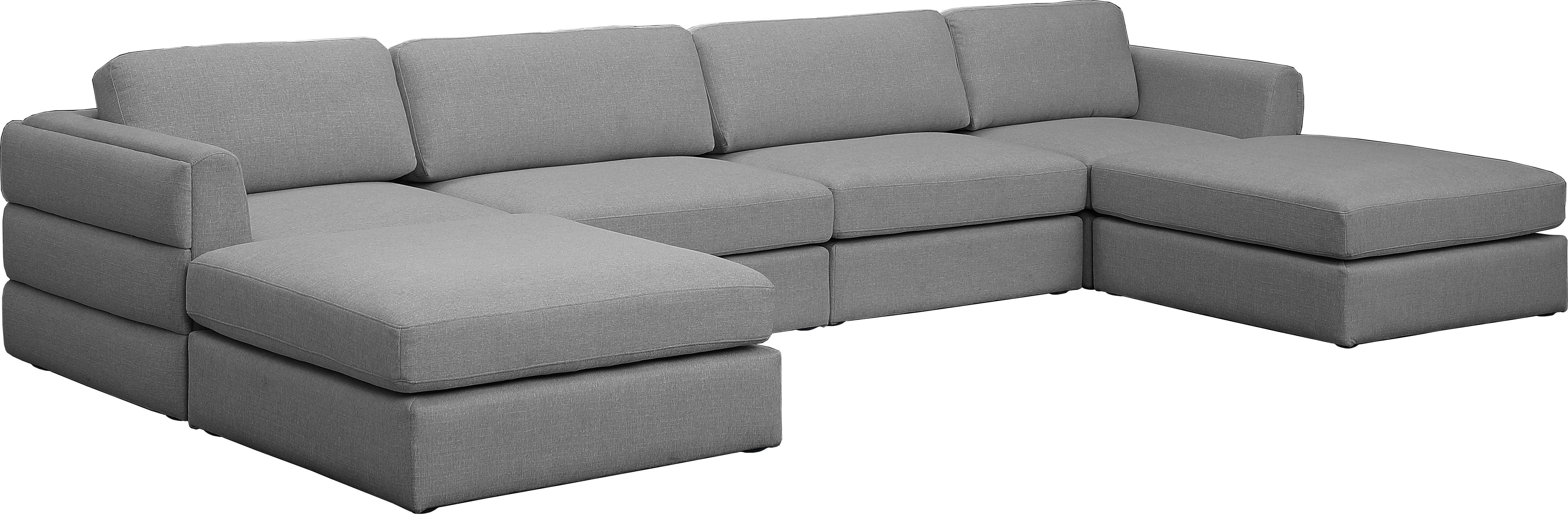 Meridian Furniture - Beckham - Modular Sectional 6 Piece - Gray - Fabric - Modern & Contemporary - 5th Avenue Furniture