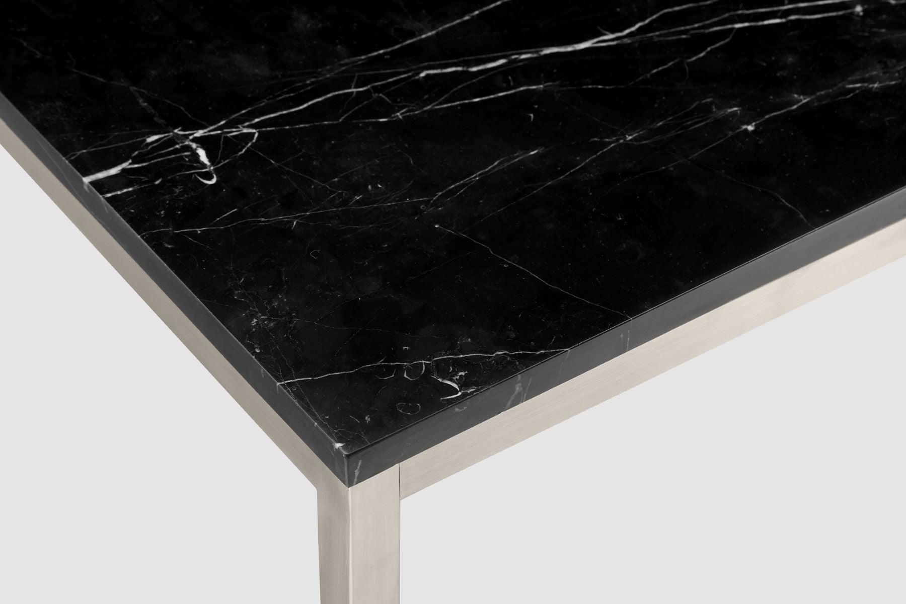 Magnussen Furniture - Kira - Rectangular Cocktail Table - Black Marble And Brushed Nickel - 5th Avenue Furniture