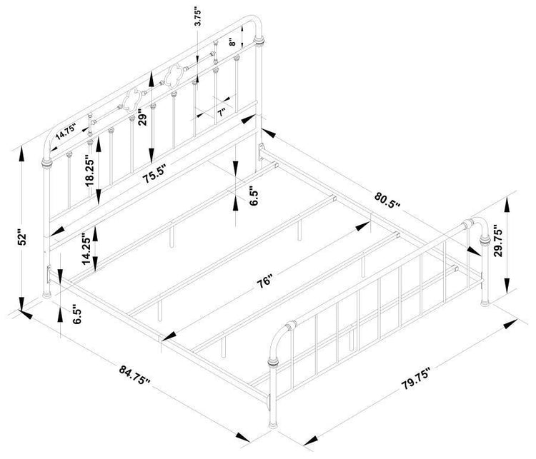 CoasterEssence - Packlan - Metal Panel Bed - 5th Avenue Furniture