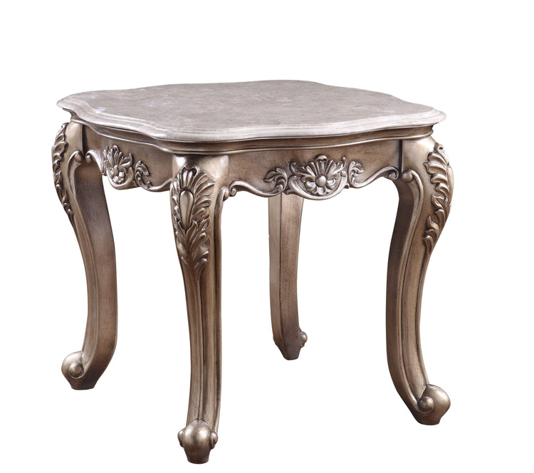 ACME - Jayceon - End Table - Marble & Champagne - 5th Avenue Furniture