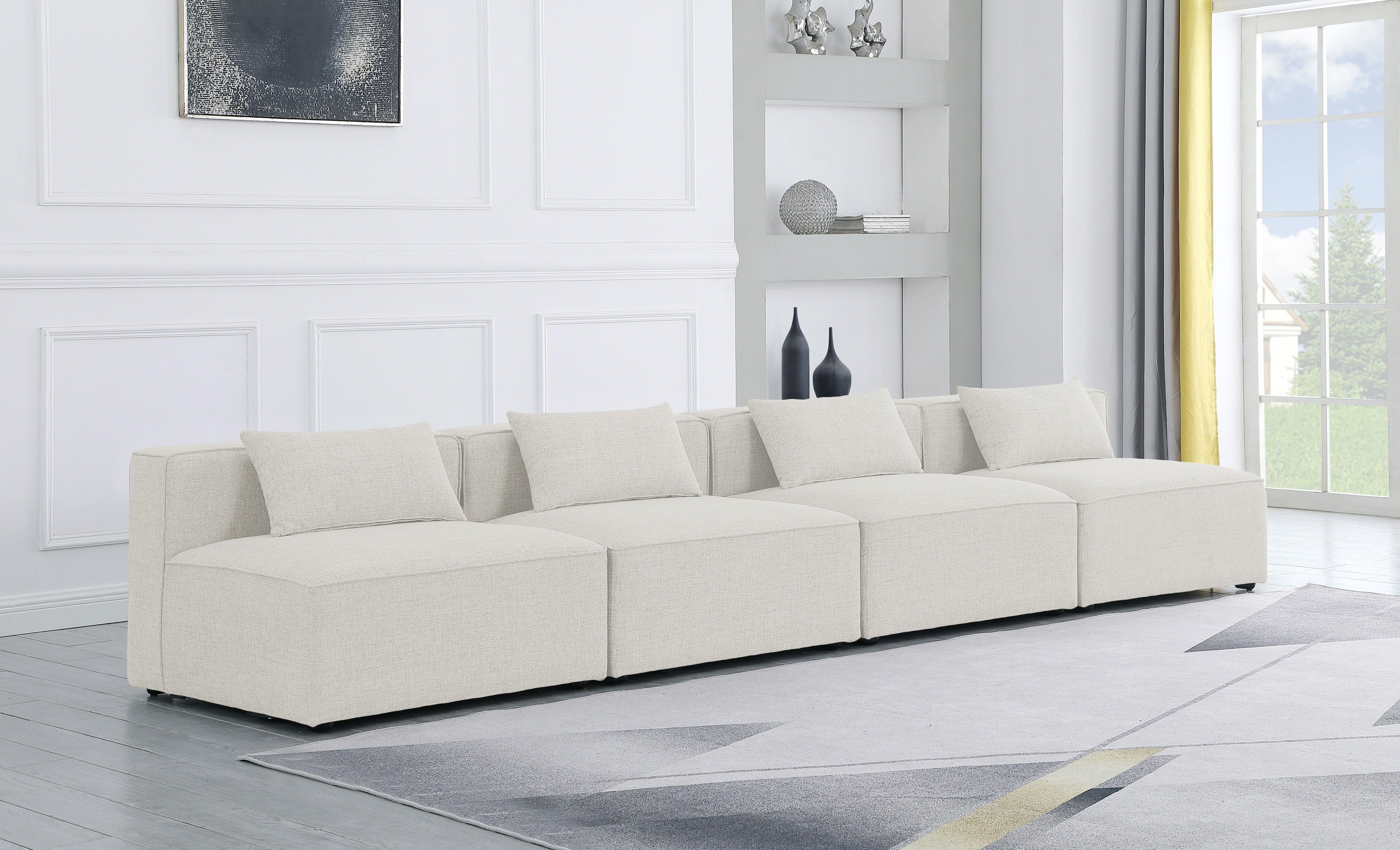 Meridian Furniture - Cube - Modular Sofa Armless 4 Seats - 5th Avenue Furniture