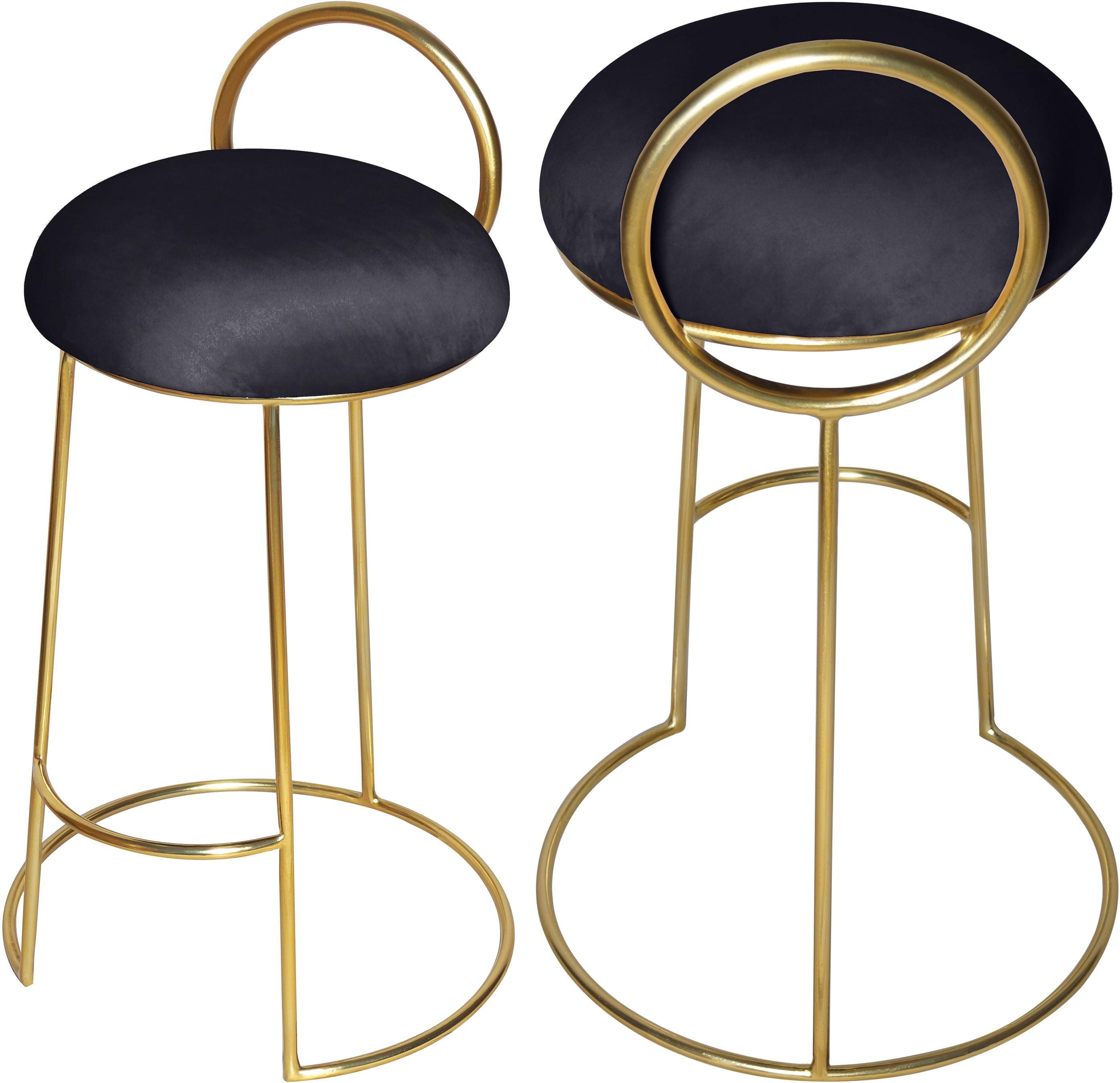 Meridian Furniture - Ring - Counter Stool with Gold Legs - 5th Avenue Furniture