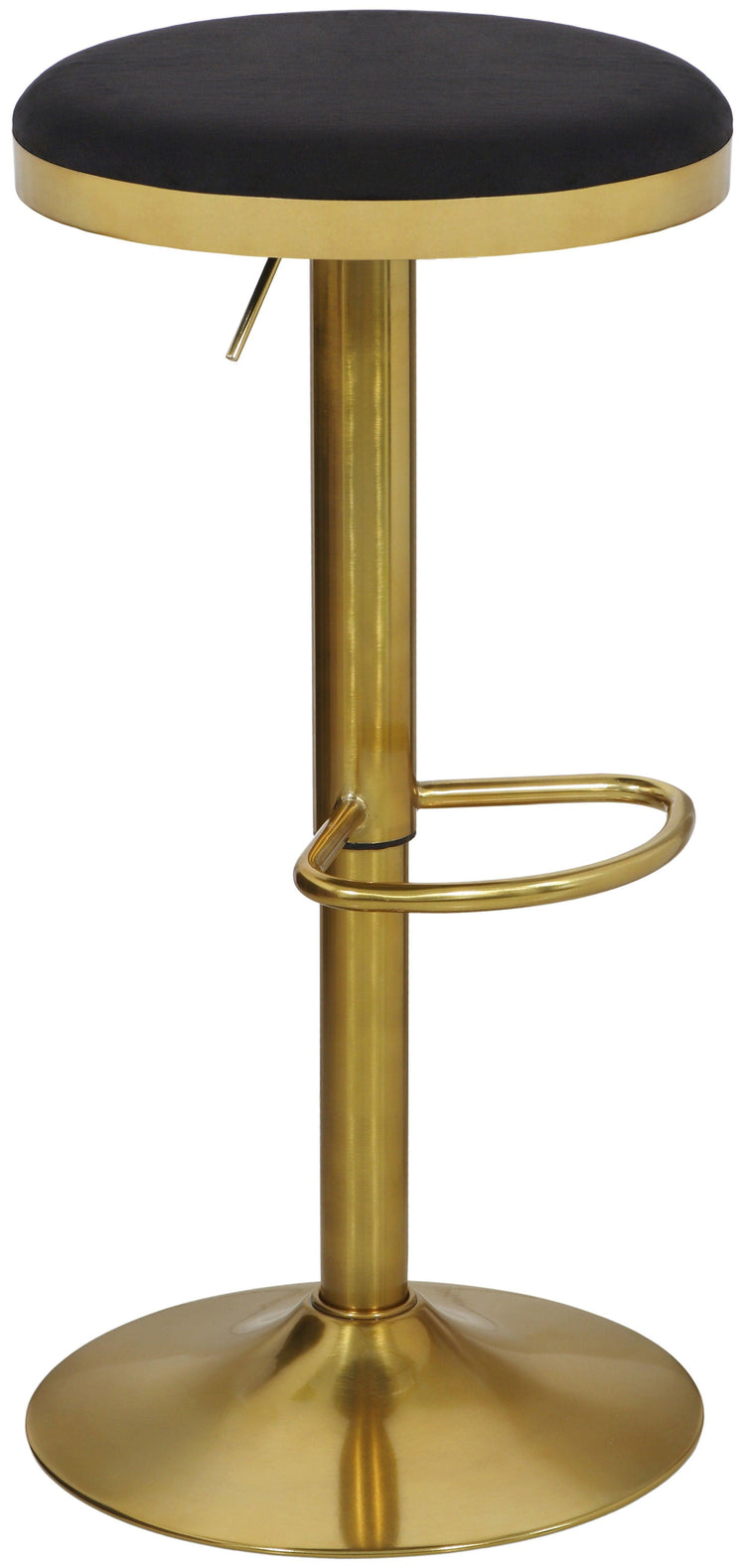 Meridian Furniture - Brody - Adjustable Stool, Gold Base - 5th Avenue Furniture