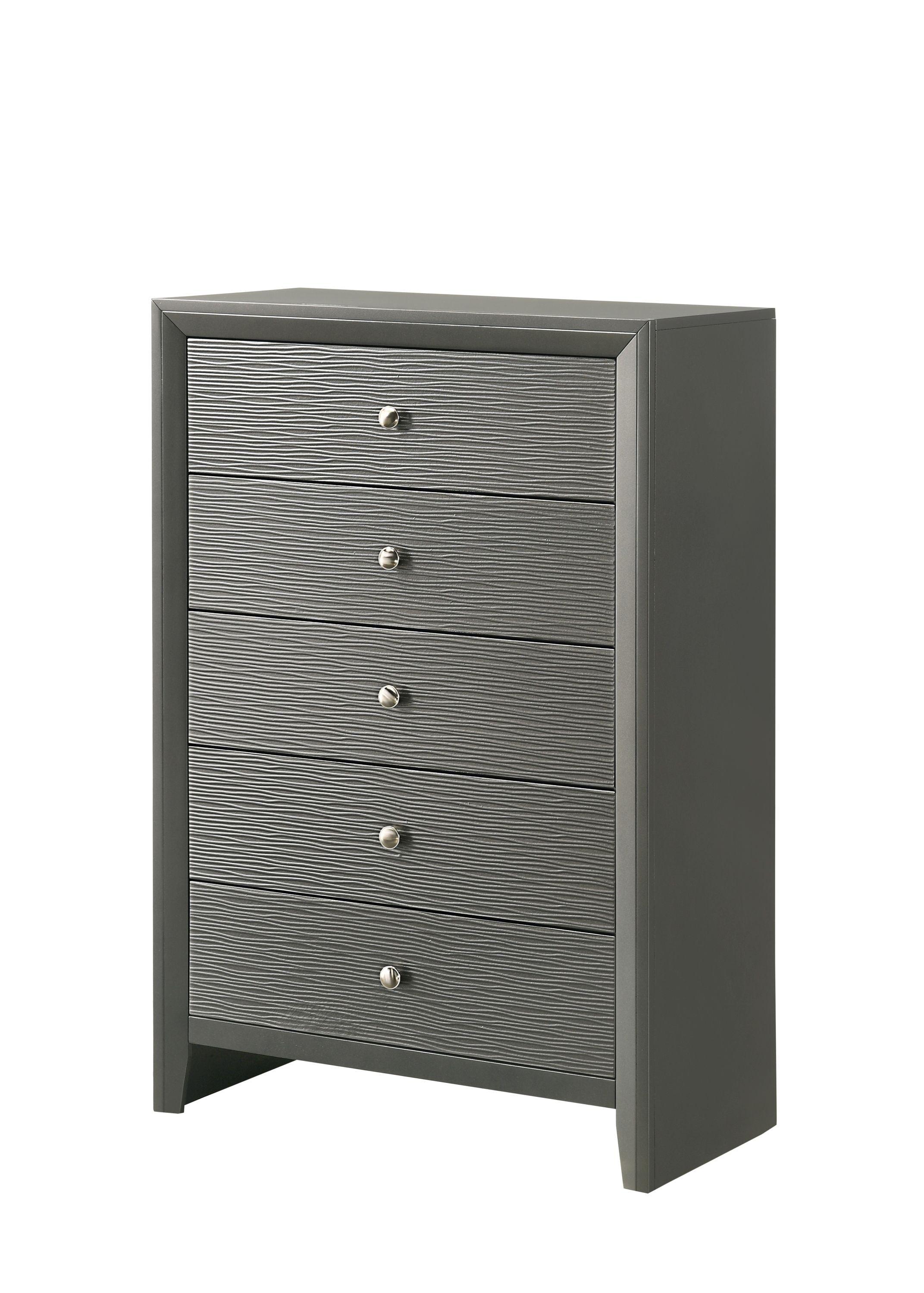 Crown Mark - Denker - Chest - Gun Metal - 5th Avenue Furniture