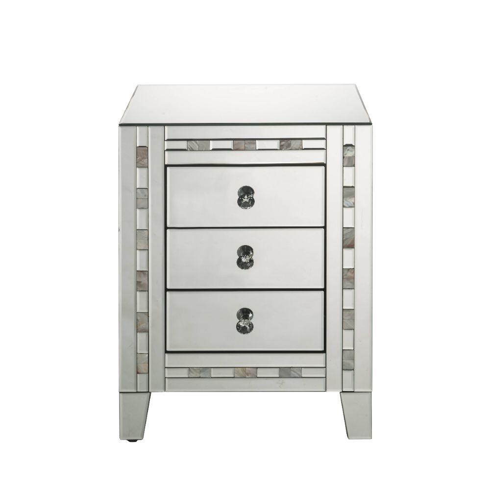 ACME - Nasa - Accent Table - Mirrored & Mother Pearl - 5th Avenue Furniture