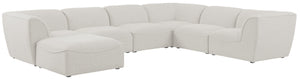 Meridian Furniture - Miramar - Modular Sectional 7 Piece - Cream - Fabric - 5th Avenue Furniture