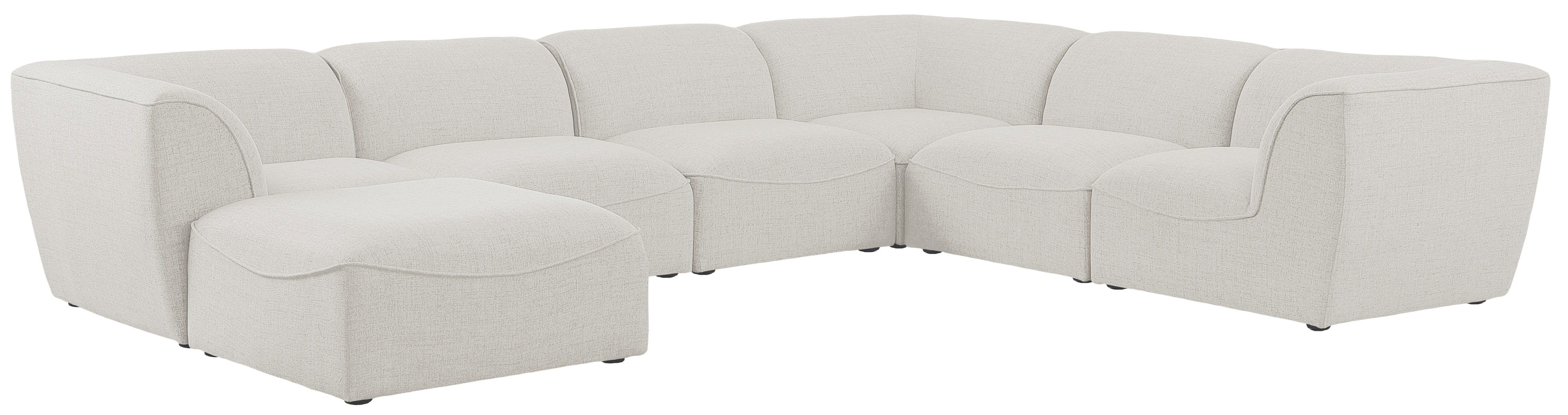 Meridian Furniture - Miramar - Modular Sectional 7 Piece - Cream - Fabric - 5th Avenue Furniture