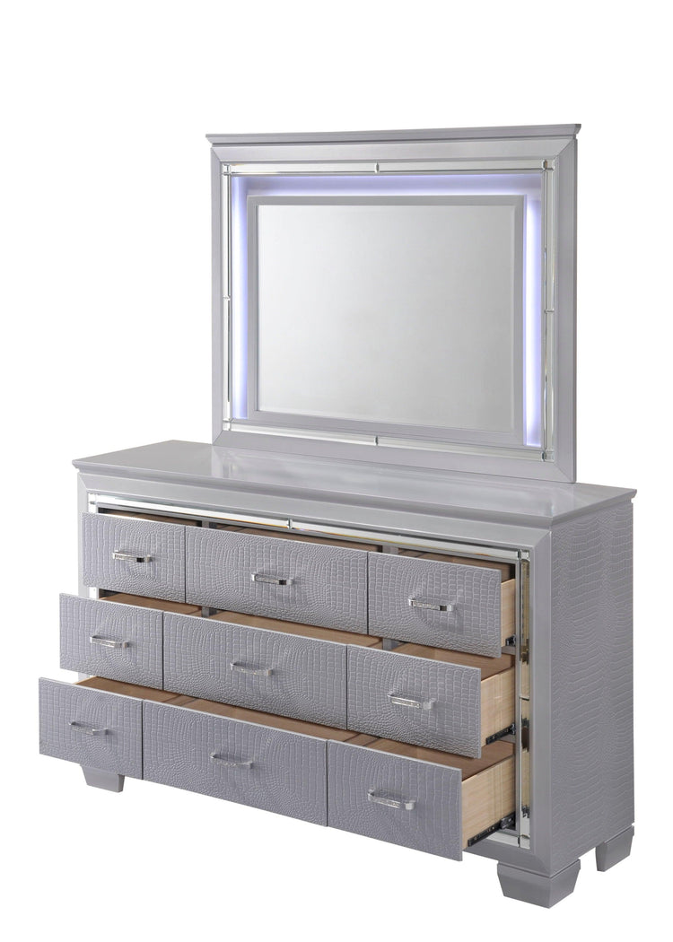 Crown Mark - Lillian - Dresser, Mirror - 5th Avenue Furniture