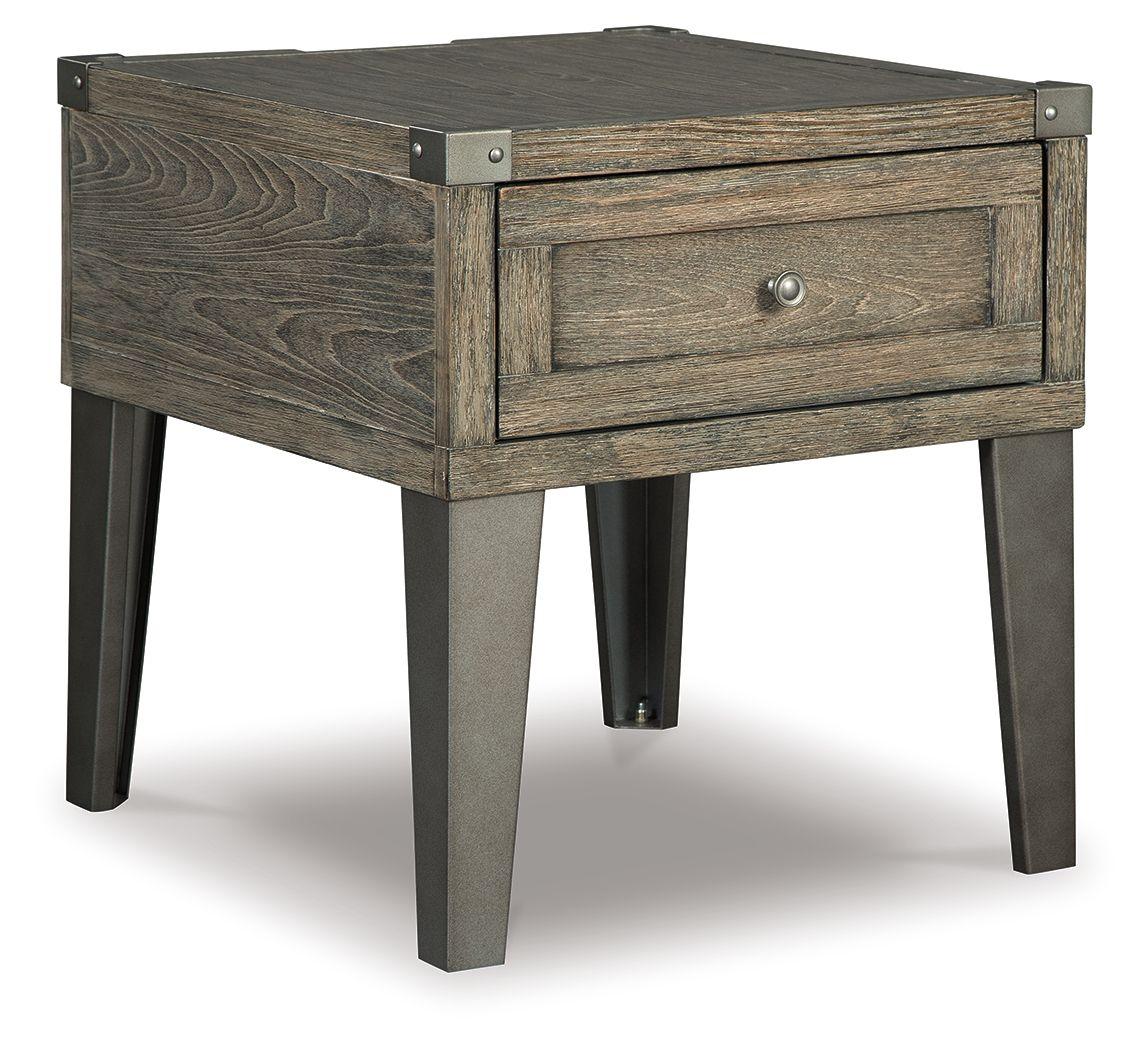 Ashley Furniture - Chazney - Rustic Brown - Rectangular End Table - 5th Avenue Furniture