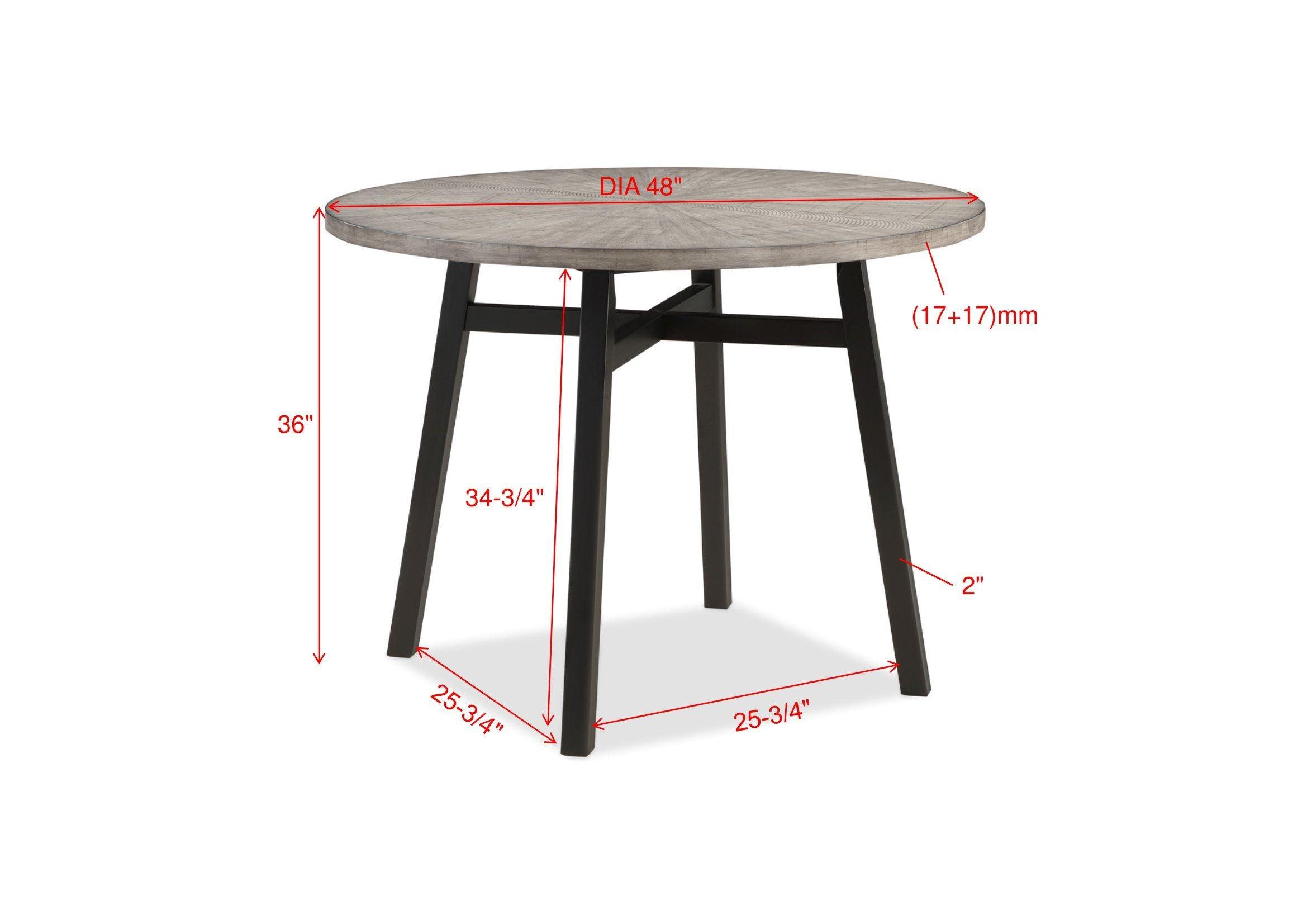 Crown Mark - Mathis - Counter Height Table - Black - 5th Avenue Furniture