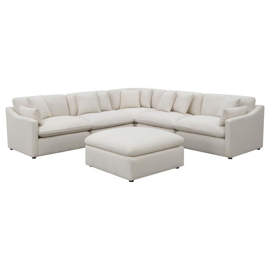 CoasterElevations - Hobson - Cushion Seat Ottoman - Off-White - 5th Avenue Furniture