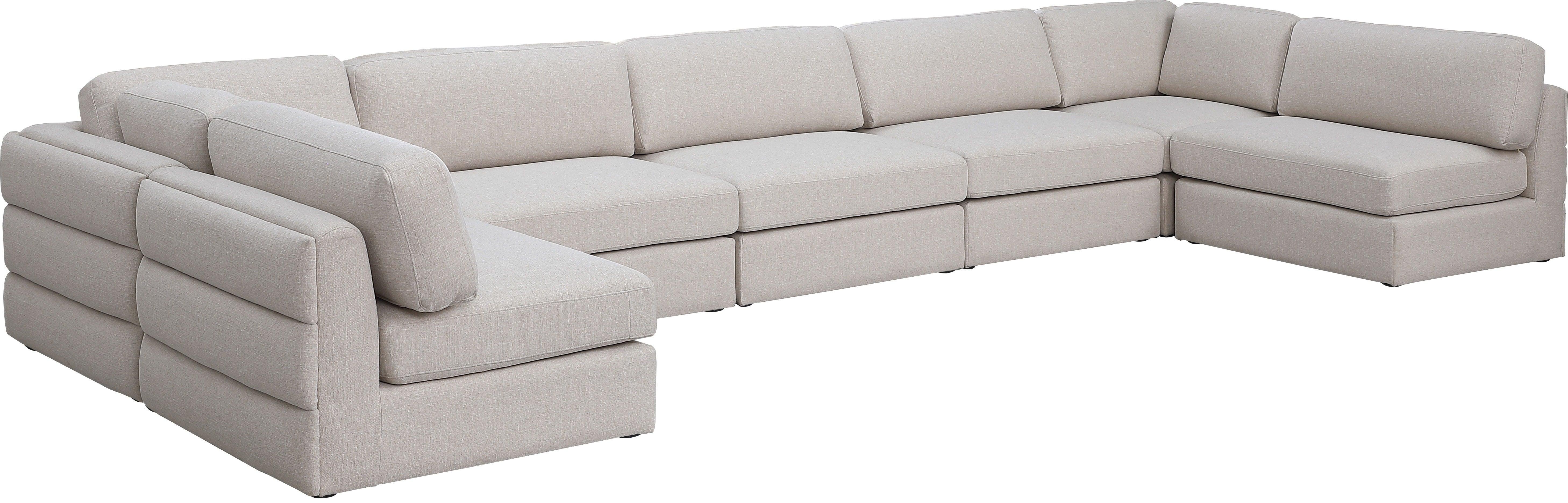 Meridian Furniture - Beckham - Modular Sectional 7 Piece - Beige - 5th Avenue Furniture