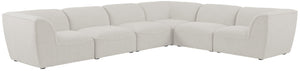 Meridian Furniture - Miramar - Modular Sectional 6 Piece - Cream - Fabric - 5th Avenue Furniture