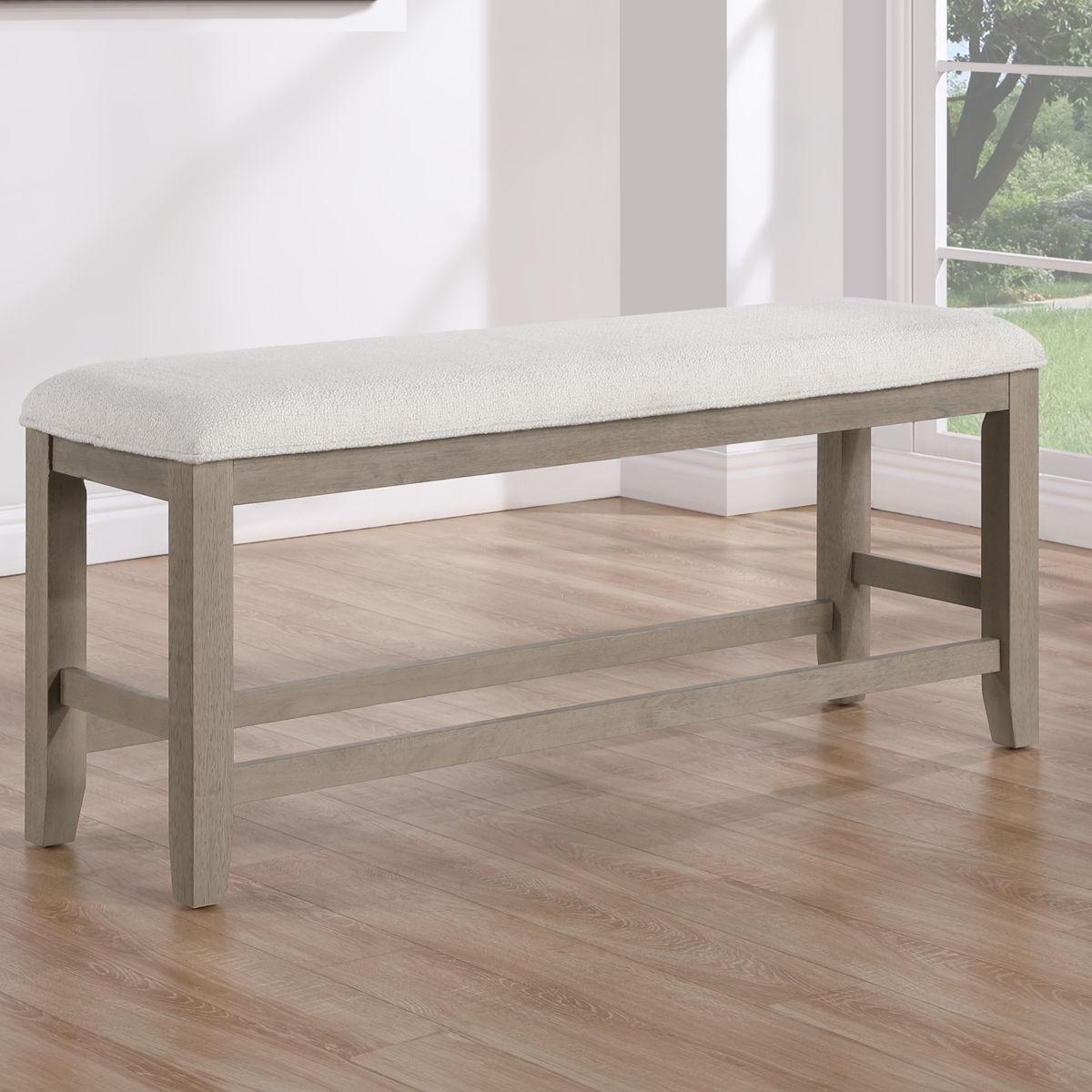 Steve Silver Furniture - Lily - Counter Bench - Gray - 5th Avenue Furniture