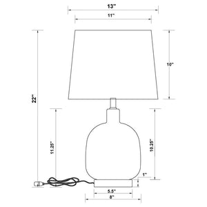 CoasterEveryday - Costner - Empire Table Lamp - Beige And Clear - 5th Avenue Furniture